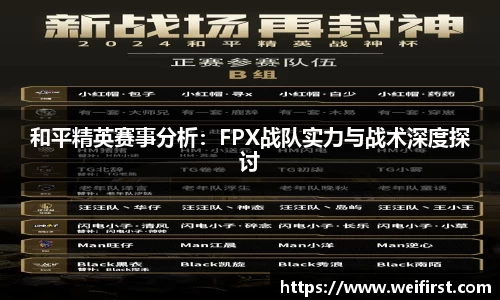 和平精英赛事分析：FPX战队实力与战术深度探讨