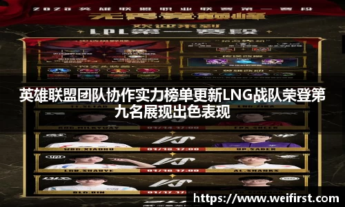 英雄联盟团队协作实力榜单更新LNG战队荣登第九名展现出色表现